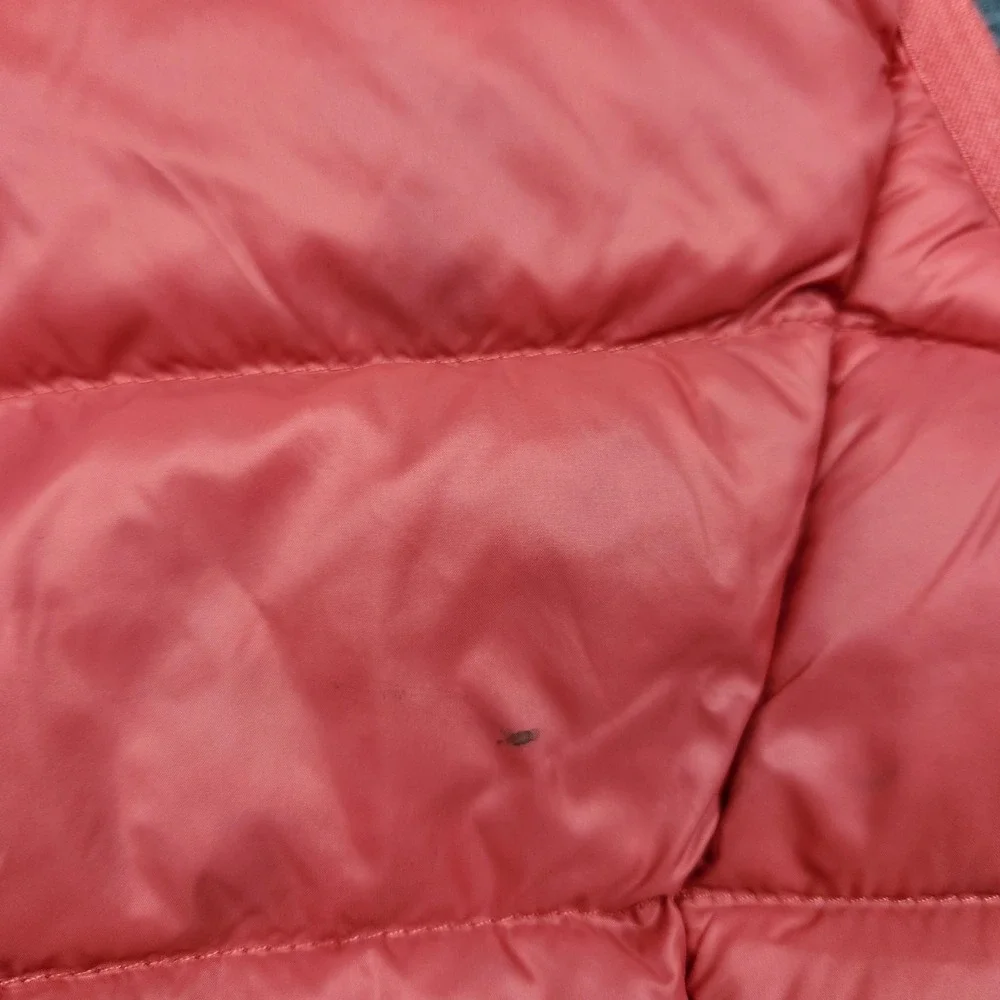 Eddie Bauer Down Vest Womens Large Pink‎ EB650 Quilted Puffer Lightweight Zip